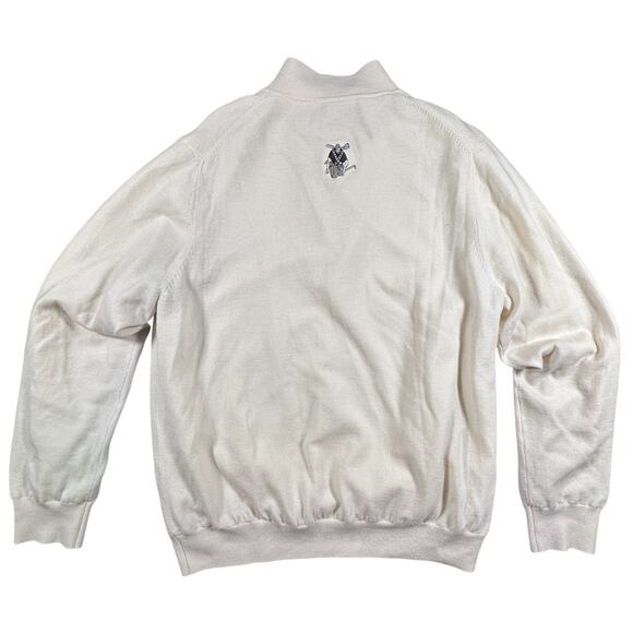 Fairway Greene Italian Merino Baruffa Merino Quarter Zip Windsweater Size Large - Picture 3 of 9